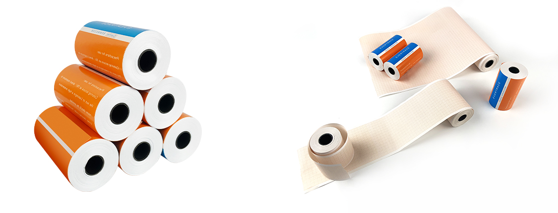 A fábrica fornece diretamente o papel de gráfico térmico Red Grid ECG imprimir rolo de papel térmico