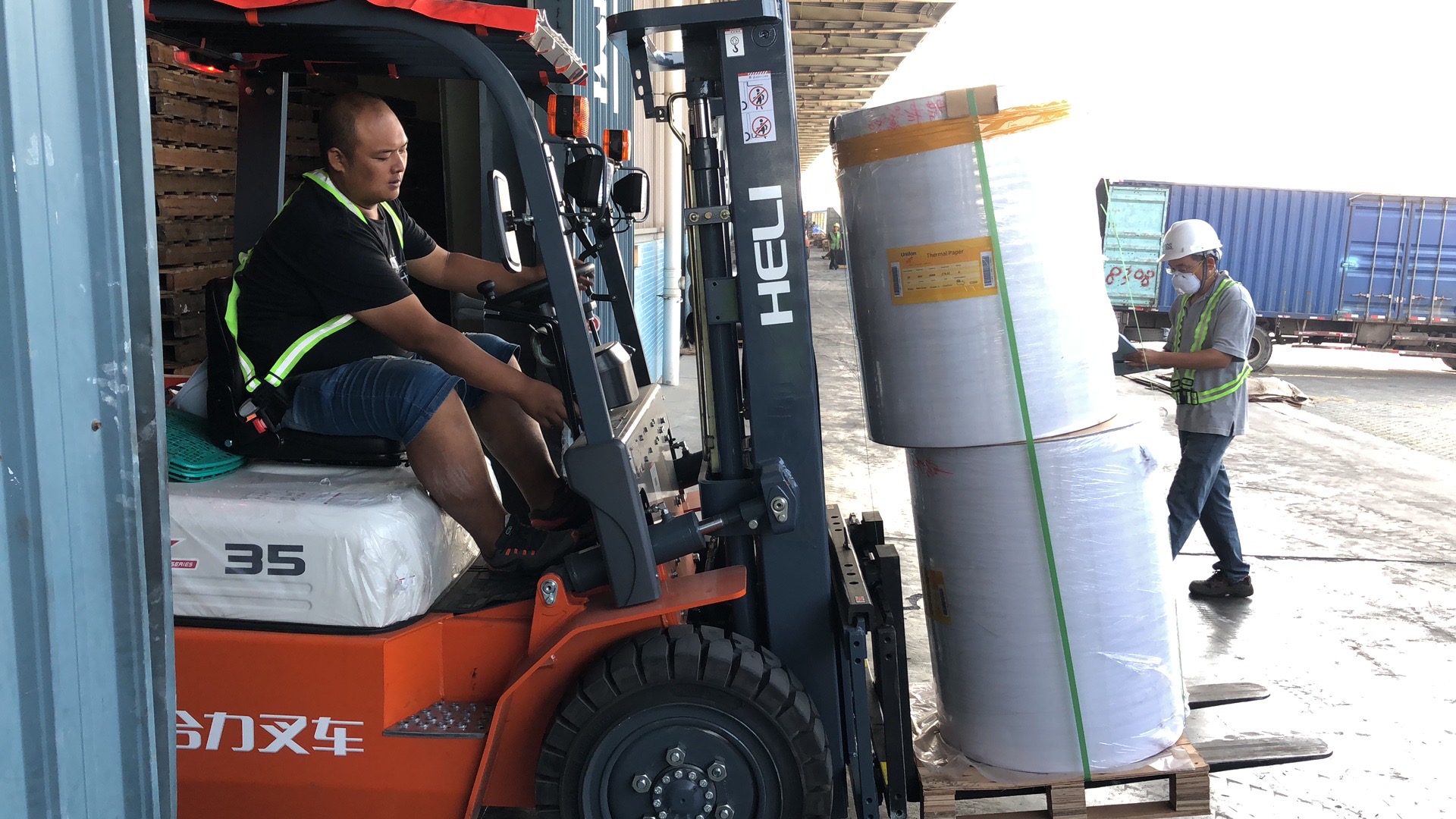 rolo de papel enorme térmico bruto de tamanho personalizado